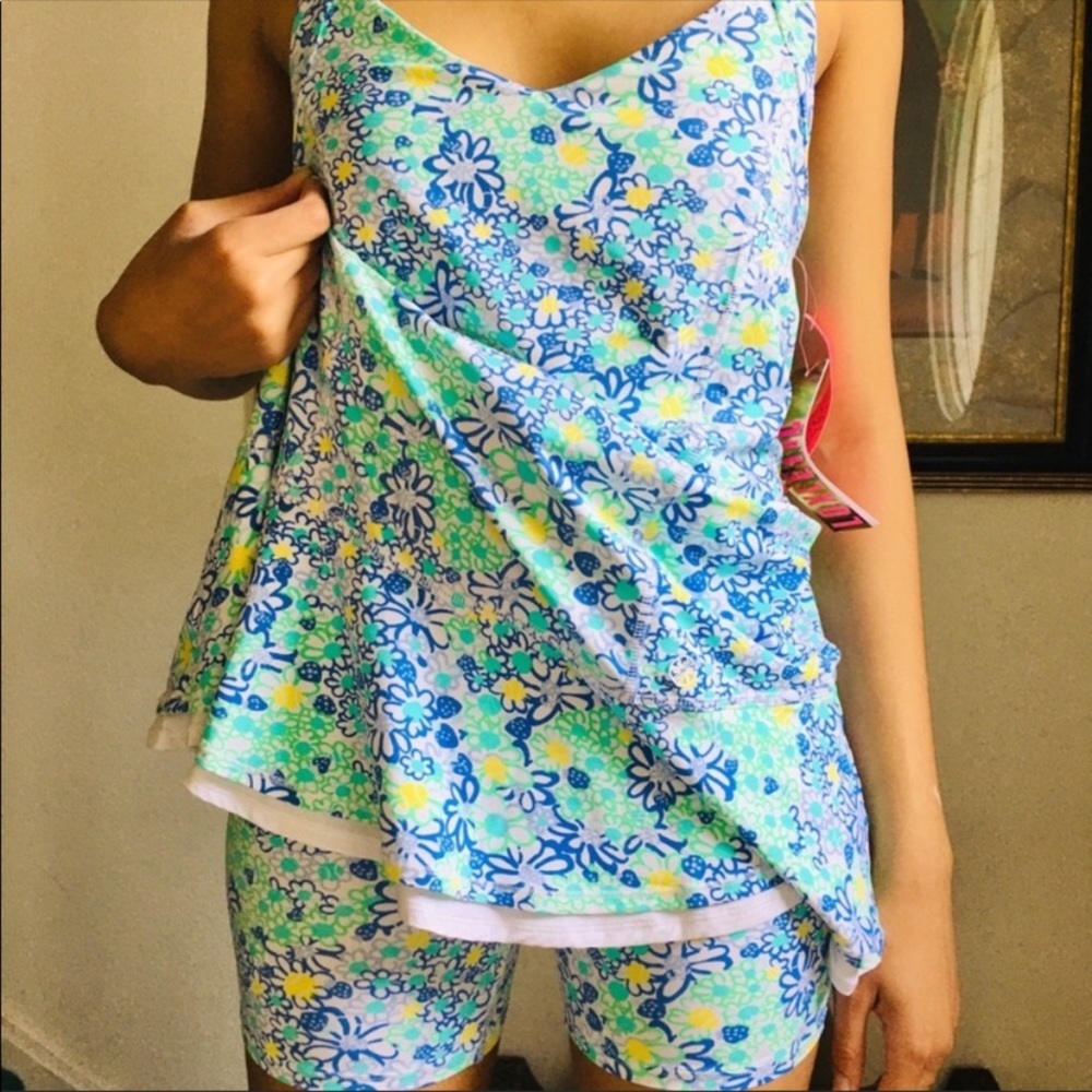 Lily Pulitzer floral swimsuit set / tennis dress